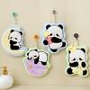 Kids Cartoon Hand Towel Coral Fleece Thick Hanging Towel for Kitchen Bathroom Soft Absorbent Washcloth Children Gift Set with Loop