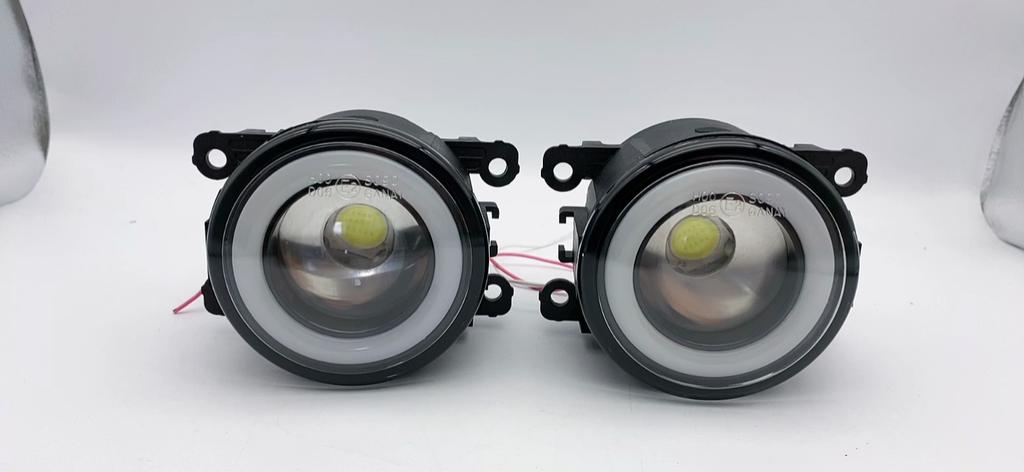 2 Pieces Car Fog Light LED Angel Eye DRL Daytime Running Lamp H11 12V for Ford Fiesta Hatchback 2013 2014 2015 2016 2017