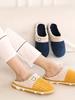 Autumn and Winter Couple Cotton Slippers for Female Home Use, Indoor Postpartum Warmth, Anti Slip Plush Home Furnishings, Cotton Slippers