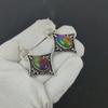 Natural Rainbow Solar Quartz Antique Earrings 925 Sterling Silver Earring, Boho Silver Jewelry Dangle Earrings, Valentine Day Gift