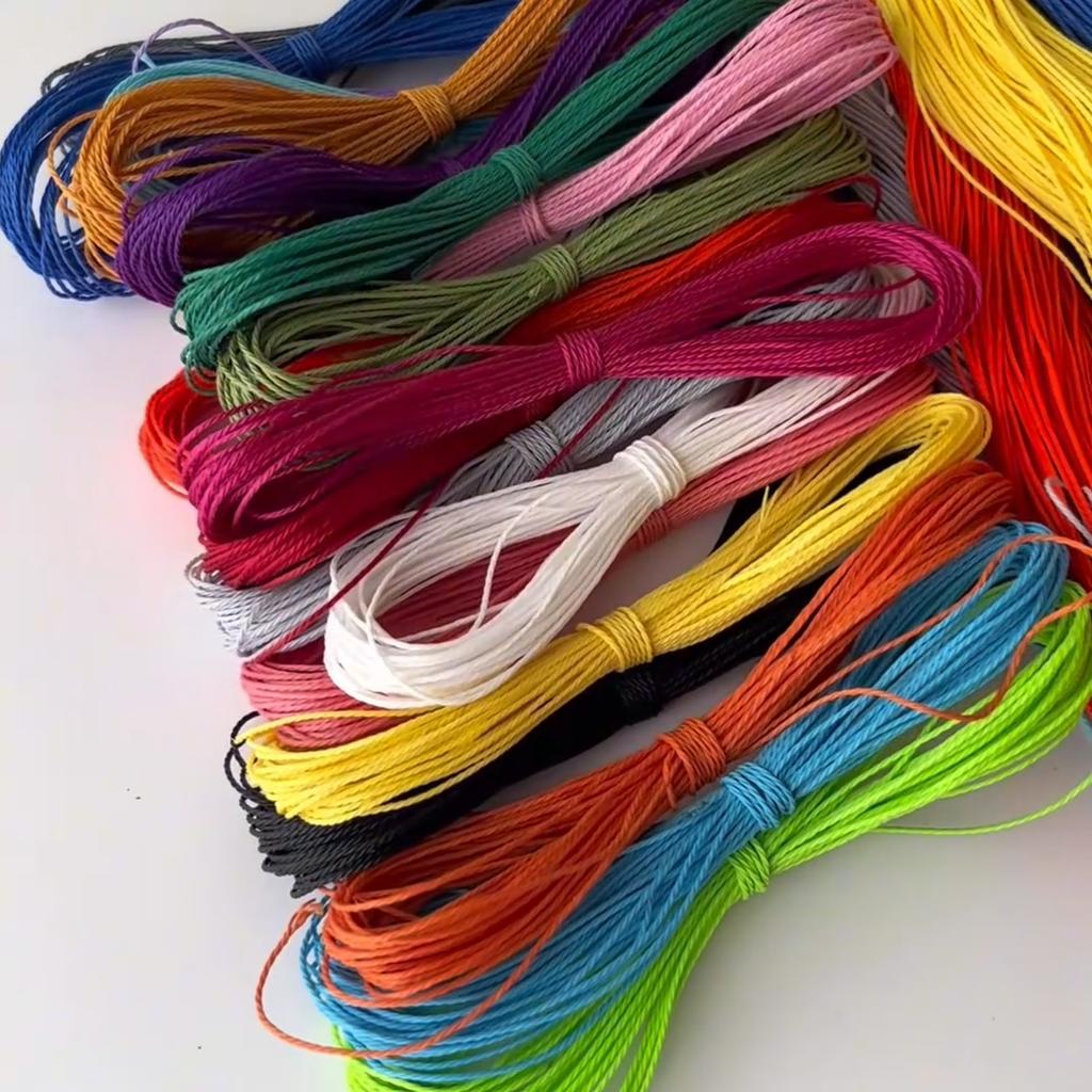 10Meter Leather Line Waxed Cord Cotton Thread String Strap Necklace Rope For Jewelry Making DIY Bracelet Supplies