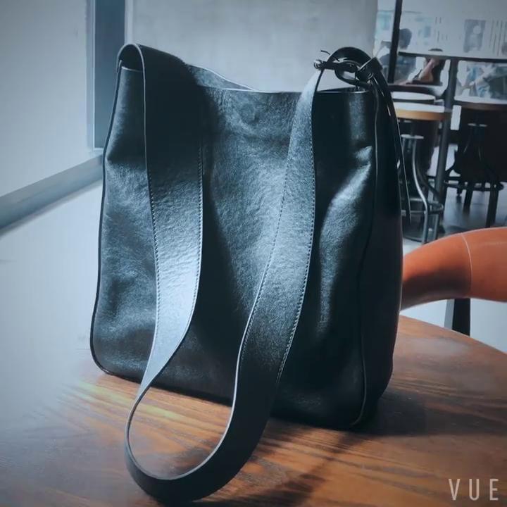 Borsa A Tracolla Secchio In PU Donna – Grande Capacità, Stile Stilista, 40x10x30 Cm – Nero