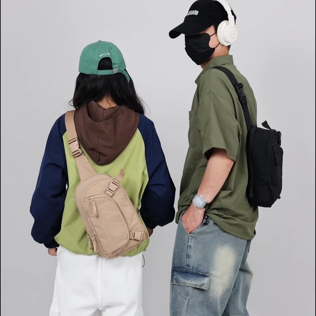 Multi-Compartment Chest Bag Mobile Phone Bag Multi-Functional Waterproof Unisex Shoulder Bag Crossbody Bag