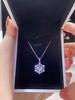 Lindon S925 Sterling Silver Moissanite Luxury Personality Pendant Necklace Women's Classic Tide Sugar Full of Wild Clavicle Chain