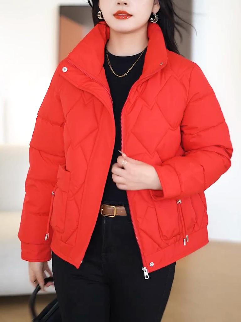Warm and Comfortable Women's Short Cotton Jacket for Winter Fashion Thickened Coat
