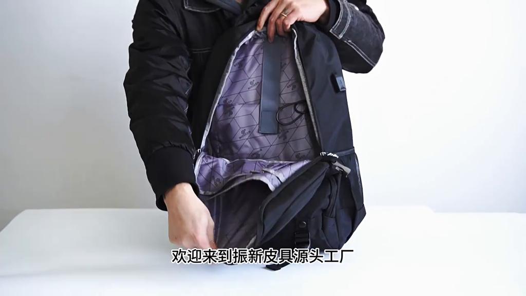 Schwarzer Business-Rucksack für Herren, multifunktional, wasserdicht, mit doppelter Schulter, Laptoptasche, große Kapazität, Outdoor-Reisetasche