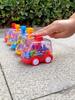 Tiger Deer Led Light Up Bus Toy Vehicle With Interactive Features For Children Playtime