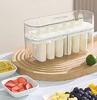 Forma para Picolé e Cubos de Gelo com Tampa Plástico Sem BPA Molde para Picolés Caseiros Armazenamento no Congelador Recipiente de Fácil Liberação Lavável na Lava-Louças Ferramenta de Cozinha de Verão para