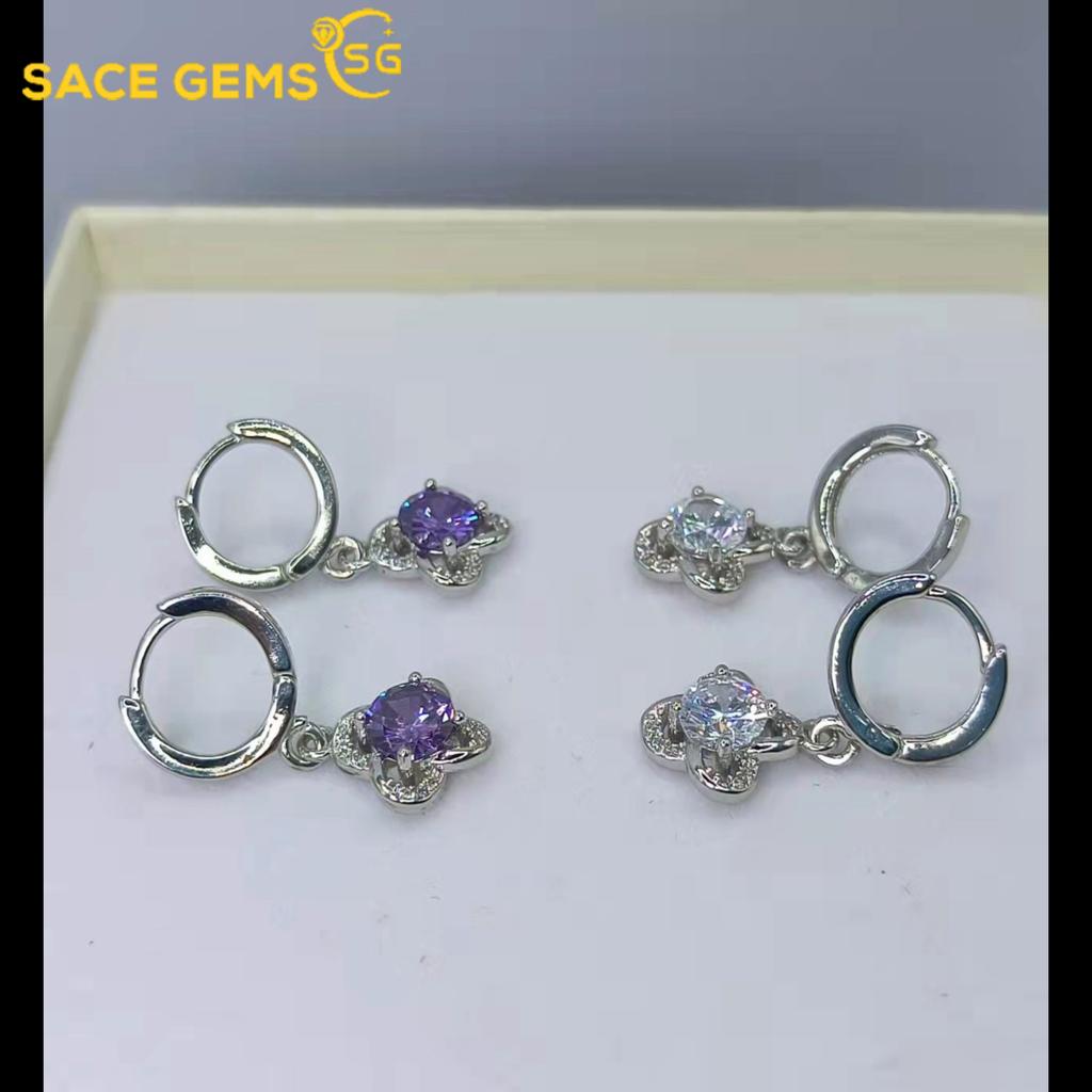 SACE GEMS Classic Copper Alloy Zircon Earrings for Women Wedding Party Gifts