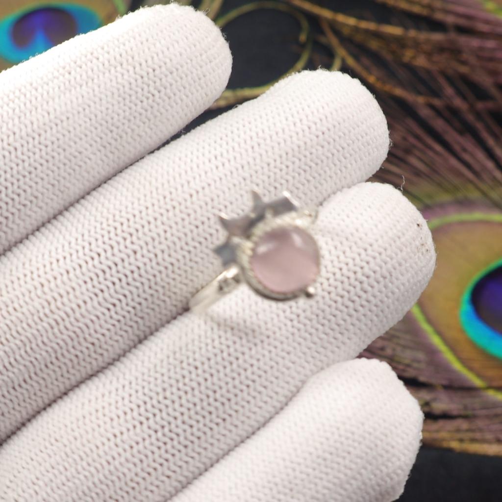 Natural Purple Cat's Eye Gemstone 925 Sterling Silver Jewelry Handcrafted Ring RR-67-37