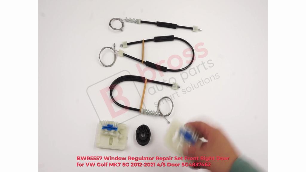 BWR5557 Window Regulator Repair Set Front Right Door for VW Golf MK7 5G 2012-2021 4/5 Door 5G4837462