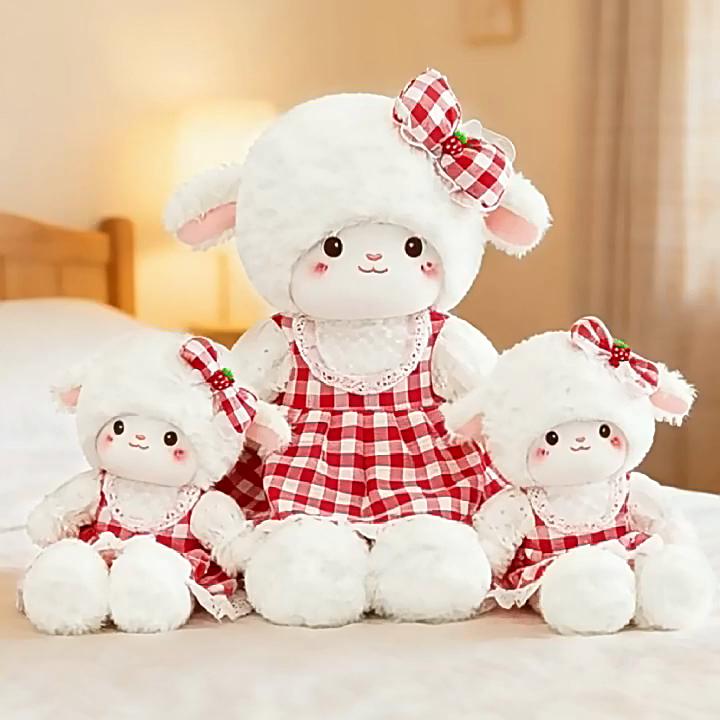 Cute Sheep Plushie With Fluffy Fabric For Gift Giving And Cuddle Comfort