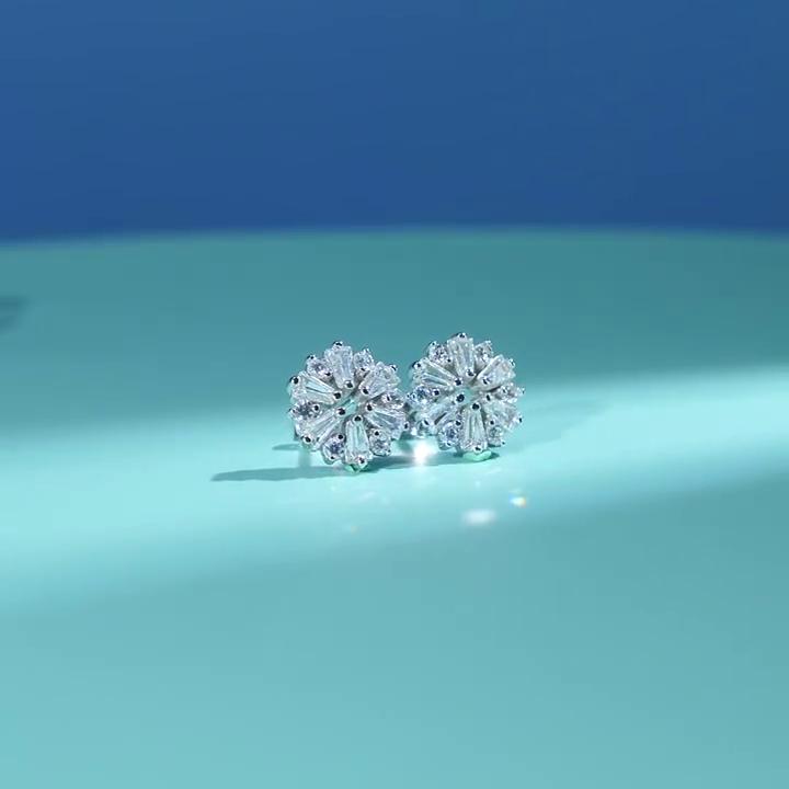 Tancise 925 Sterling Silver Zircon Earrings Drop Earrings For Women Wedding Party Gifts