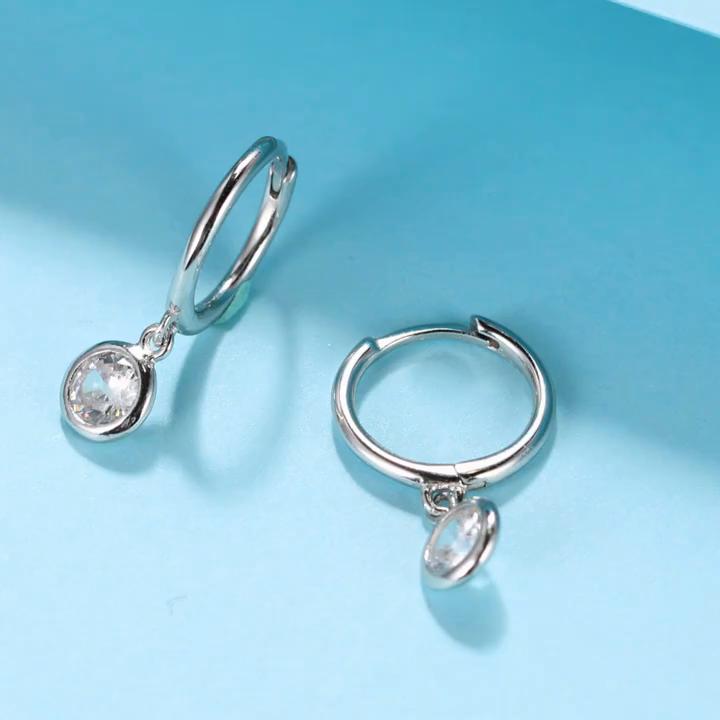 Lindon 925 Sterling Silver Zircon Earrings Drop Earrings For Women Wedding Party Gifts