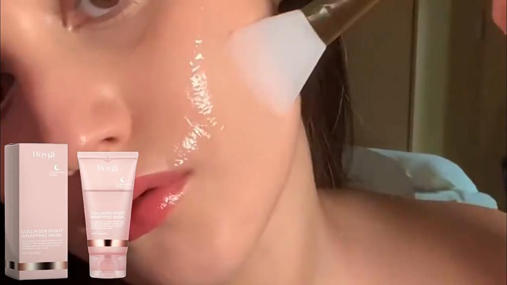 Masque enveloppant au collagène de nuit Masque coréen rajeunissant hydratant et éclaircissant pour le visage Masque facial élastique pour une peau éclatante 75 ml