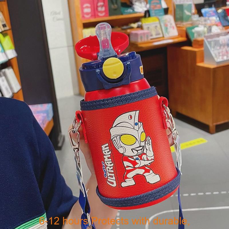 Ultraman Childrens Thermos Flask With Leakproof Lock And Large Capacity