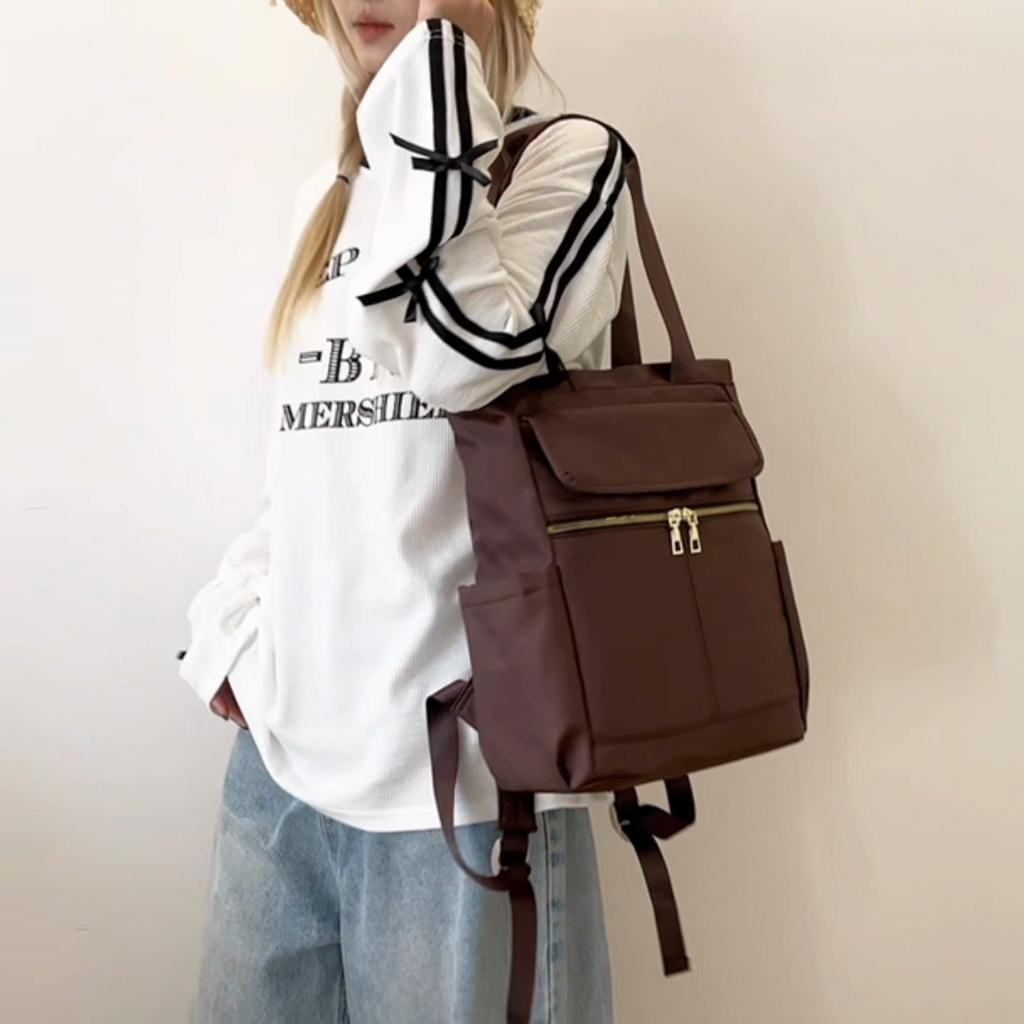 Women's Backpack Outdoor Travel Backpack Nylon Handbag Multi Functional Shoulder Bag