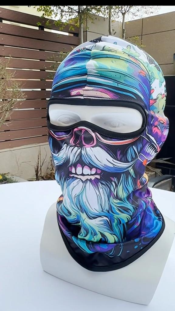New Fashion Beard Skull Balaclava Ski Mask Motorcycle Full Face Mask Outdoor Tactical Hood Headwear Mask for Cycling Hunting Fishing