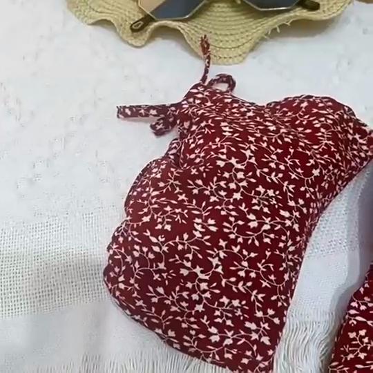 2024 Summer Suspender Girls Short Sleeve Top + Floral Skirt 2 Pcs Suit Children's Clothing
