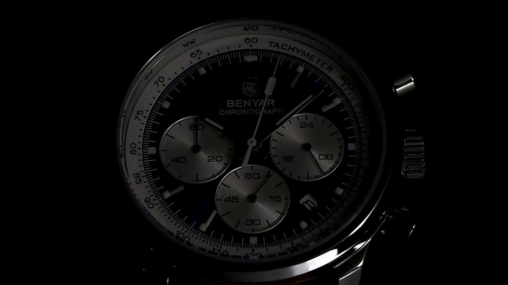 BENYAR Relojes de cuarzo a prueba de agua, relojes de cuarzo para hombres con movimiento, reloj de lujo, reloj deportivo informal para hombres