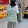 Student Schoolbag Women's Large Capacity Solid Color Backpack