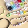 1050 Stück/Box Acrylperlen Erdnuss Zubehörset für DIY Halskette Armband Schmuckherstellung
