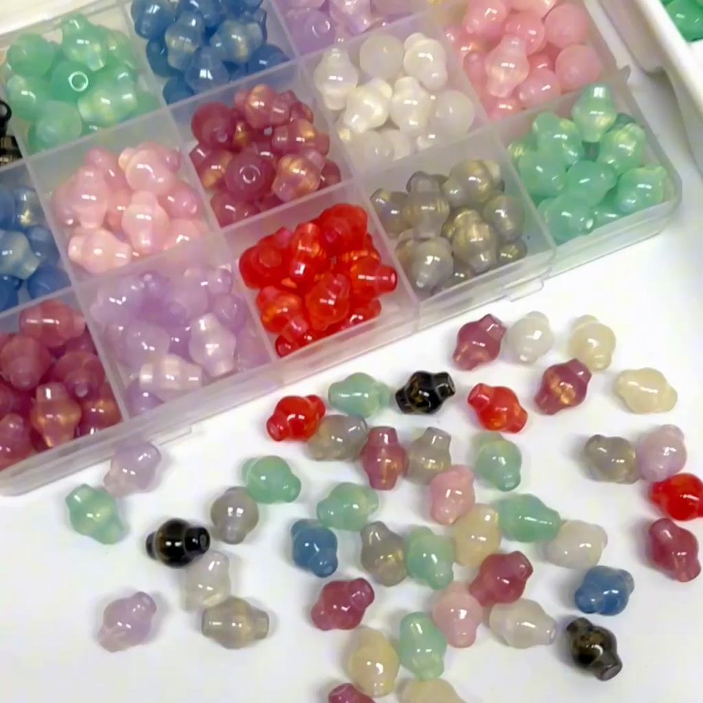 10x12mm Resin Starry Sky Lantern Beads Loose Spacer Beads for Bracelet Earring Necklace Keychain DIY Jewelry Making Accessories
