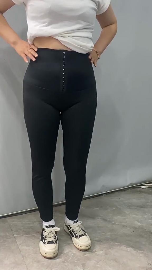 Women PU Thermo Pants Sweat Sauna Waist Trainer Slimming Fitness Shapers Trousers