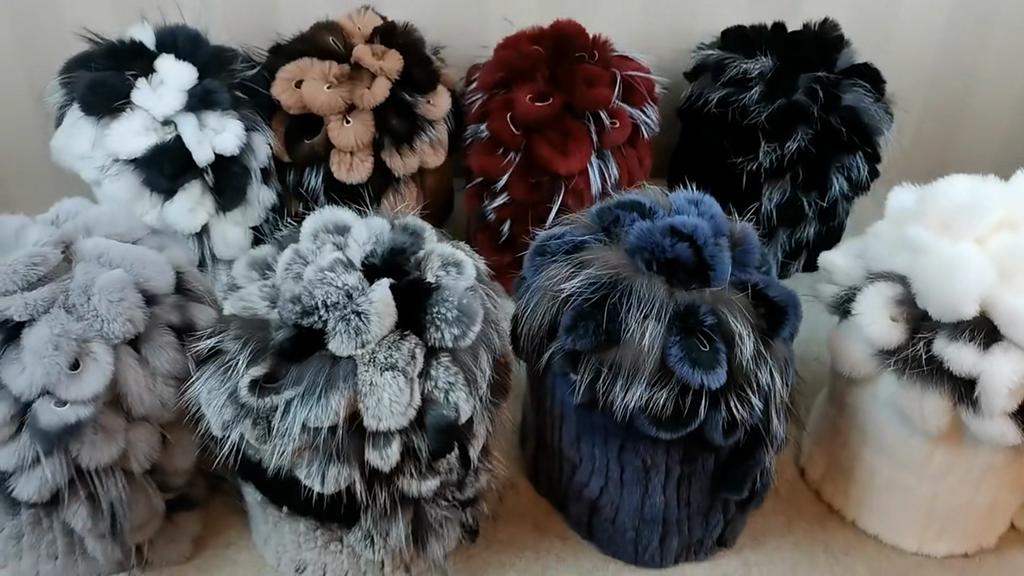 New Precious In Russia The Winter Real Hot Cow Hat Beanies Hat Real Women Natural Rabbit Rex Rabbit Hat Good Elastic Sauce Rabbit Hat Cow