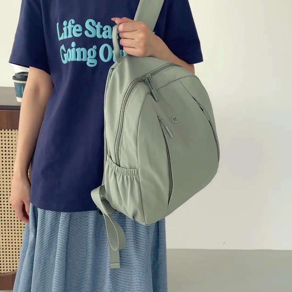 Women's Backpack Solid Color Student Schoolbag