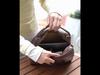 YUYULA Leather Handbag, Women's Crossbody Bag, Shoulder Bag, Coffee Color
