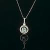 6.5mm Fashion High End Full Moissanite Necklace Ins Trendy Round Moissanite Pendant D VVS1 Exquisite Daily Jewelry
