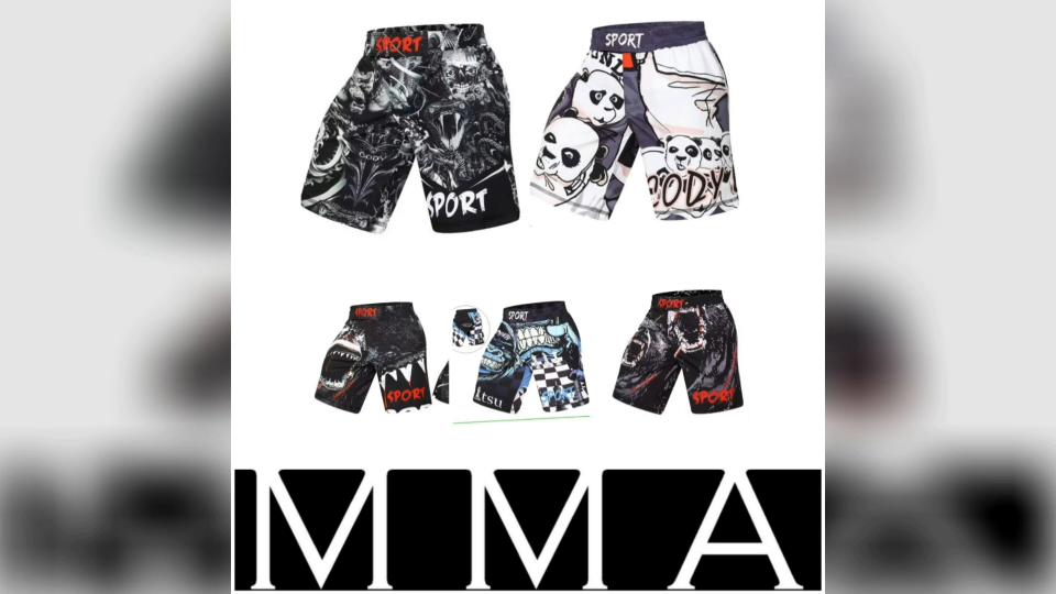 Snake Cobra Wolf Skull Panda Shark Monkey MMA Muay Thai Kick Boxing Shorts Martial Art UFC Boxer Unisex Men Women Pants Training Sport