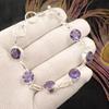 Purple Iolite Gemstone 925 Sterling Silver Jewelry Gemstone Handmade Bracelet RB-14-2