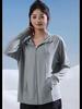 Women's Summer Plus Size Solid Color Loose Ice Silk Sun Protection Jacket Hooded Lightweight Breathable UV Coat