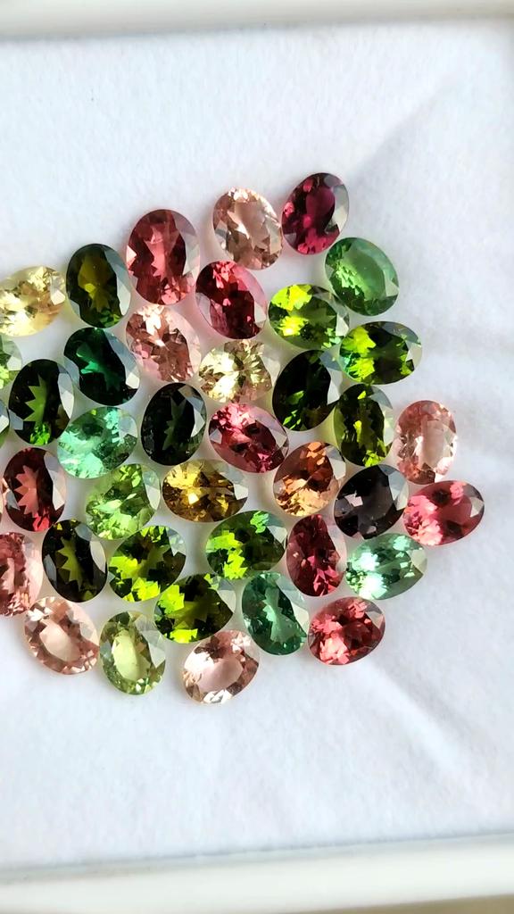 Natural Tourmaline mix lot, 10 Pieces Lot, Multi tourmaline faceted gemstone lot, Multi Tourmaline October Birthstone For Making Jewelry.