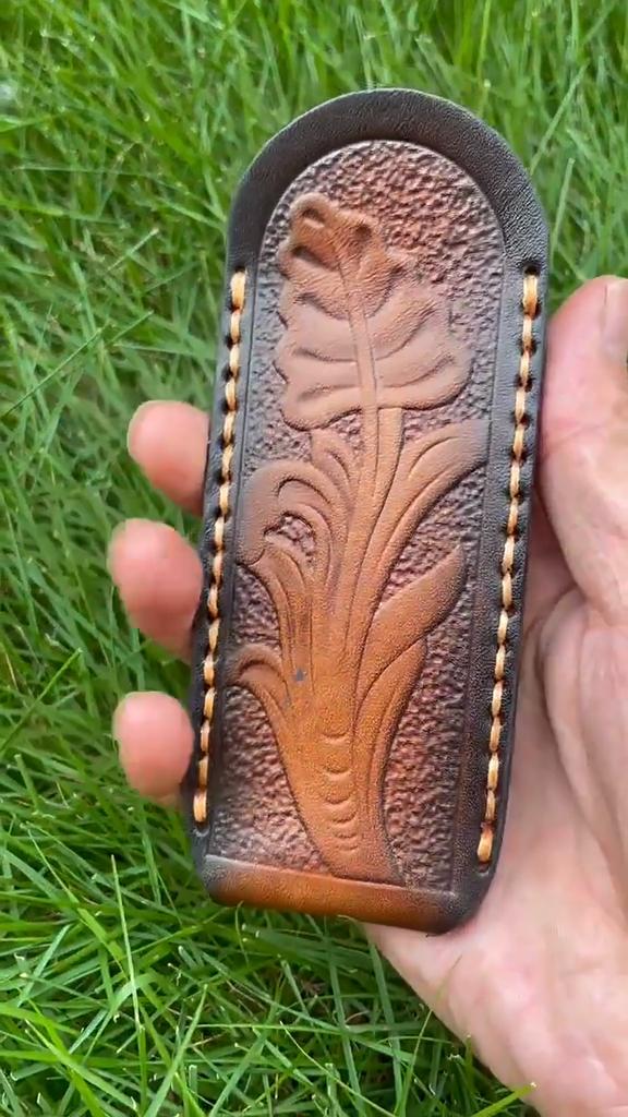 Folidng Knife Scabbard High-quality Cowhide Leather Sheath Universal Knife Cover Holsters for Pocket Knife Case Cowhide Leather Sheath Belt Buckle