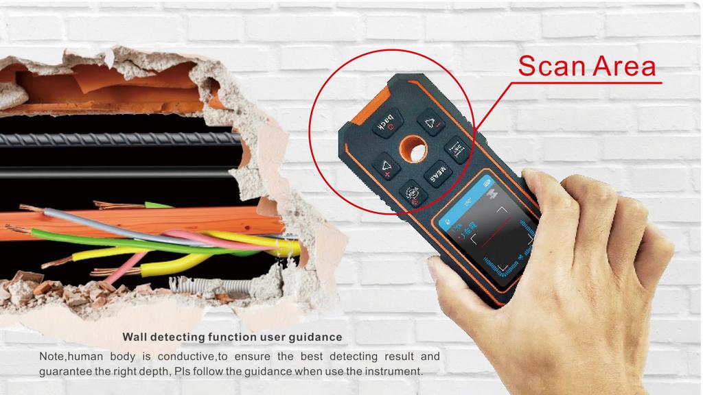 NOYAFA NF-513S Metal Detector Wire Finder Underground Cable Tracker for Detecting AC Metal Wood In Walls - Cable Finding Tool