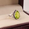 Elegant Peridot Gemstone 925 Sterling Silver Jewelry Handmade Ring Gift For Wife RR-57-9