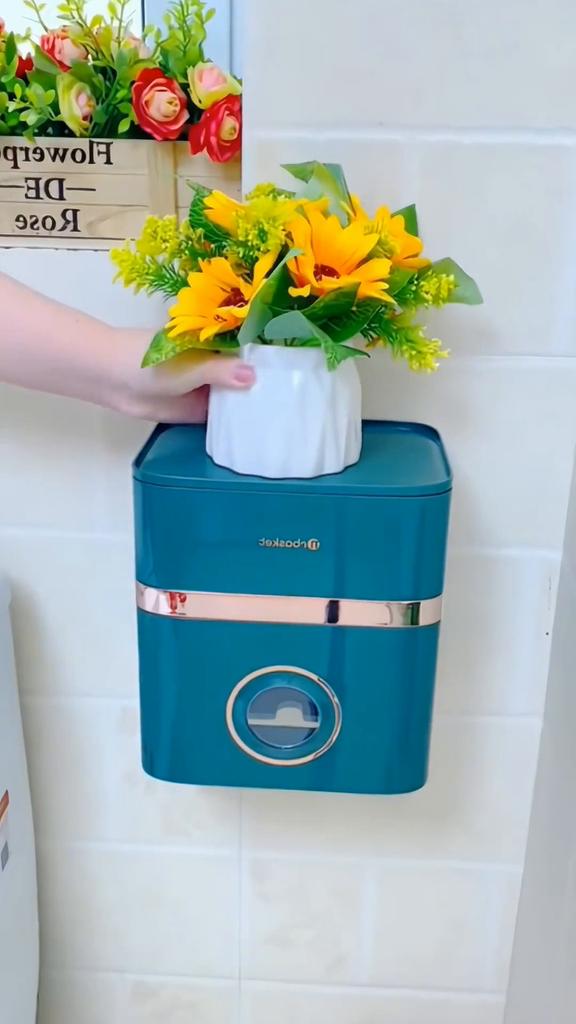 Bathroom White Tissue Box, Wall Mounted Bathroom Paper Drawer, Paper Tube Storage Rack, Bathroom Accessories Paper Towel Holder