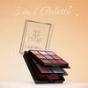 Highlight Blush Combination Disc Three-layer Pearlescent Thin Flash Eyeshadow Blush Highlight Comprehensive Disc Face Makeup Makeup Disc
