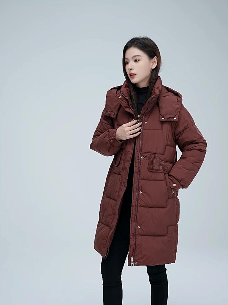 Móda Žena Zimní Dlouhé Kabáty s Kapucí Ležérní Volné Hrubé Teplé Parky Dámské Bundy