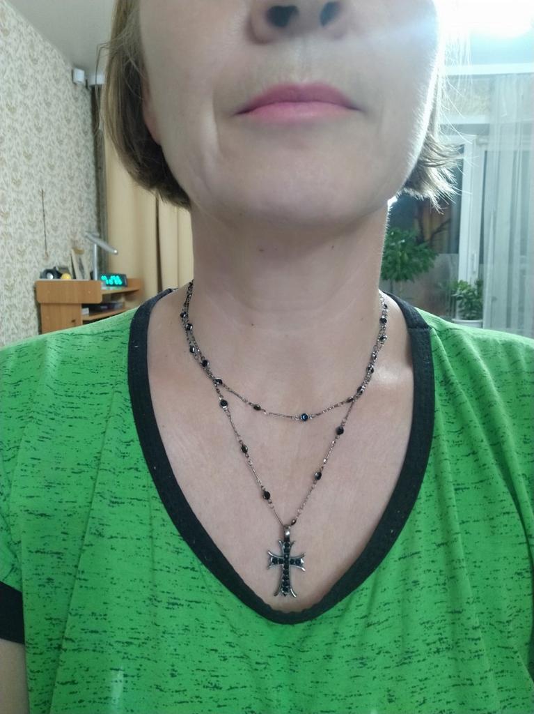Inilbran Collana girocollo con croce in cristallo bohémien, vintage, con strass, collana vintage con croce di Gesù, crocifisso, collana religiosa, spessa collana da donna, Zinco