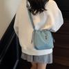 Large Capacity Drawstring Shoulder Bag Women's Lightweight Tote Bag Commuter Crossbody Bag