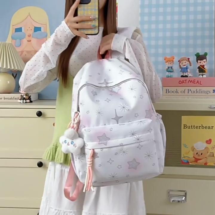 Zaino Scolastico Stampato Leggero ed Elegante per Studenti, Spaziosa Borsa a Tracolla Cartoon per Campus e Pendolarismo