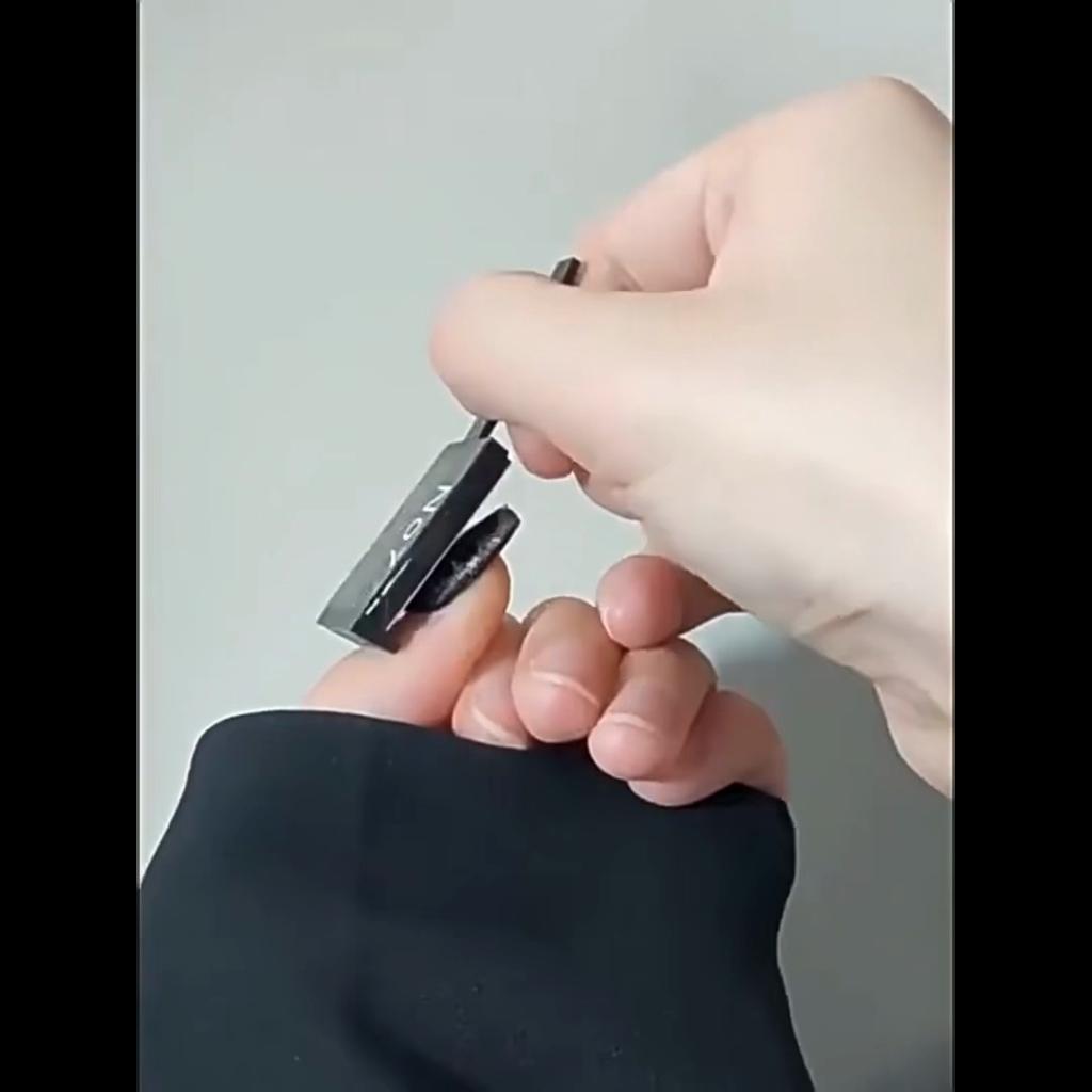 5-delers sett Katteøye Magnetisk Pinne Rosa Magnetplate Stav, Hjertebølge-mønster for 3D Katteøyne Gel Polish Manicure