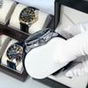 Luxury Trendy Man Wristwatch Square Dial Waterproof Luminous Date Week Men Watch Simple Business Quartz Leather Men's Watches Reloj