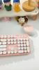 Mofii Беспроводная клавиатура Sweet 2.4G - набор с мышью: 104 круглых колпачка для клавиш, идеальных для офисных задач