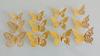 Lot de 12 autocollants muraux 3D amovibles en forme de papillon creux de Noël, décorations de fête d'anniversaire