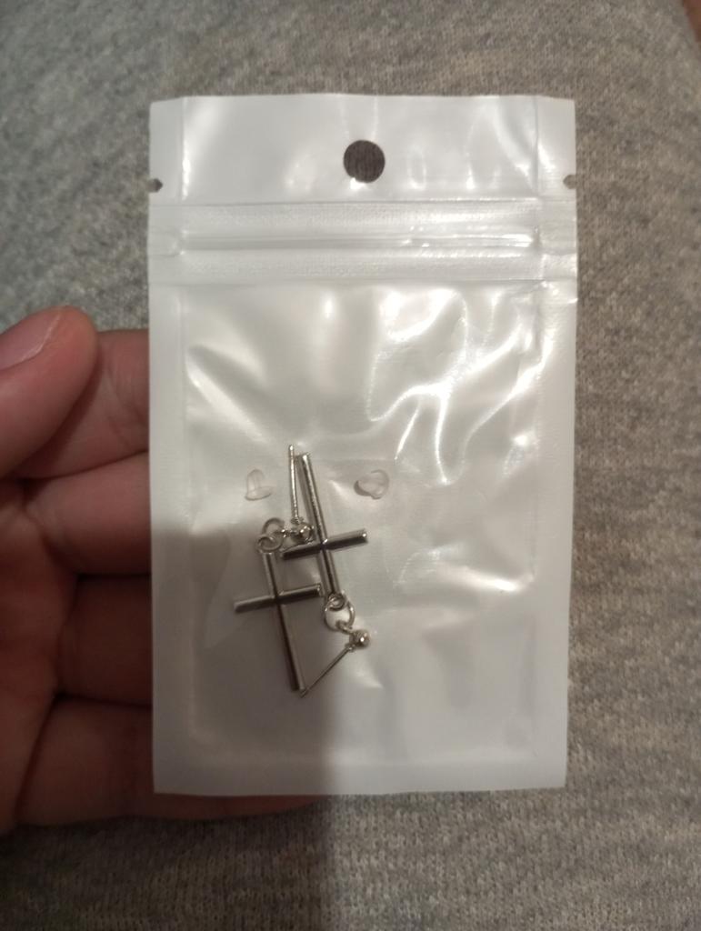 Orecchini Pendenti A Croce Con Catena - Gioielli Punk In Acciaio Inox Per Uomo E Donna, Regalo Hip Hop